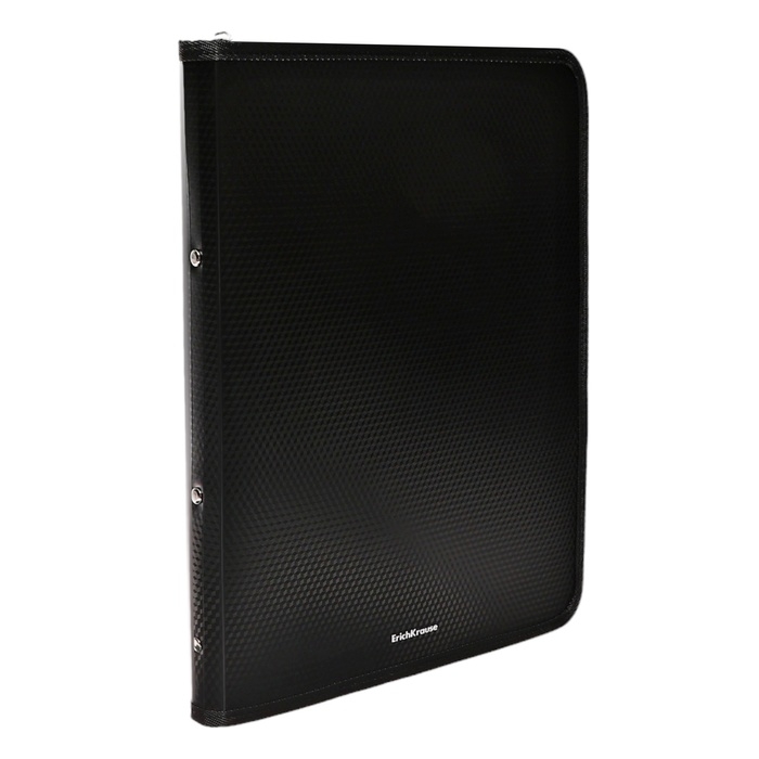 Папка А4+, 330 x 251 х 30 мм, молния вокруг, ErichKrause Папка А4+, 330 x 251 х 30 мм, молния вокруг, ErichKrause "Diamond Total", на кольцах, 550 мкм, тиснение, черная