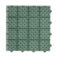 Модульное покрытие, 30 &times; 30 &times; 1,5 см, пластик, зелёное, 1 шт.