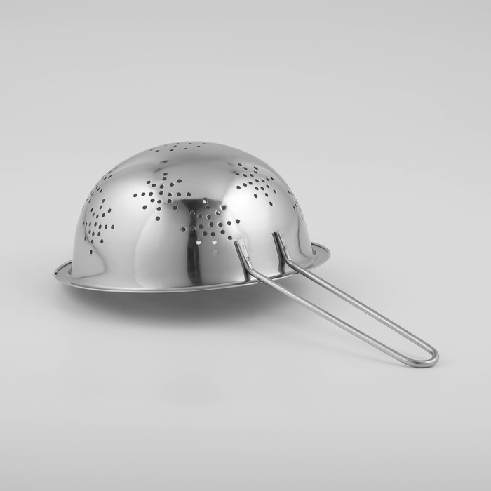 Дуршлаг из нержавеющей стали Доляна &laquo;Индия&raquo;, 750 мл, d=16 см, длинная ручка