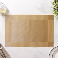 Салфетки сервировочные на стол Доляна &laquo;Шахматы&raquo;, 45&times;30 см, 4 шт, цвет карамельный