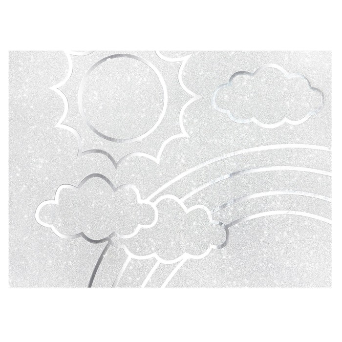 Бумага цветная самоклеящаяся, раскраска, А4, 6 листов, 1 цвет, с блёстками, односторонняя, в пакете, 80 г/м&sup2;, Синий трактор