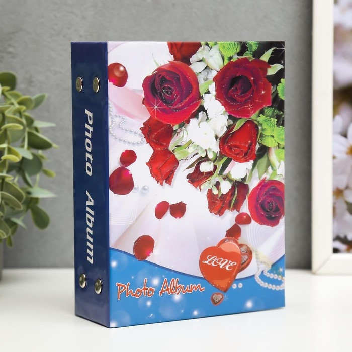 Фотоальбом на 96 фото 10х15 см Фотоальбом на 96 фото 10х15 см "Сердца, любовь" МИКС 16,5х12,5х5 см