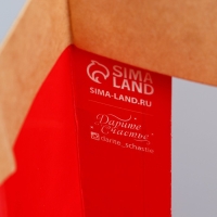 Пакет подарочный новогодний крафтовый с пластиковым окном &laquo;Новогодняя ёлка&raquo;, 24 х 20 х 11см