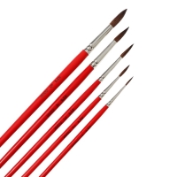 Набор кистей Пони 5шт Луч Классика цвета, (круглые № 1, 2, 3, 4, 5)