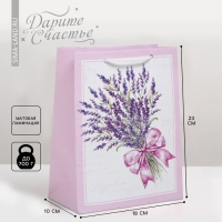 Пакет подарочный ламинированный вертикальный, упаковка, &laquo;Букет&raquo;, MS 18 х 23 х 8 см