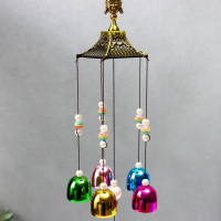 Музыка ветра металл "Три головы будды" 6 колокольчиков 55х8х8 см
