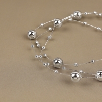 Жемчуг на леске, 3/8 мм, 10 ± 1 м, цвет серебряный Жемчуг на леске, 3/8 мм, 10 ± 1 м, цвет серебряный