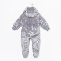 Комбинезон утеплённый «Звёздочка», цвет серый, рост 62 Комбинезон утеплённый «Звёздочка», цвет серый, рост 62
