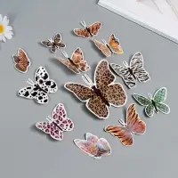 Набор магнитов на холодильник &laquo;Шкуры животных&raquo;, 12 шт., картон, h=4-10 см