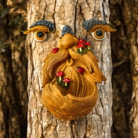 Набор декора на стену, для дома TAKE IT EASY &laquo;Лицо с грибами&raquo;, панно, 6&times;4 см; 11&times;16&times;7 см