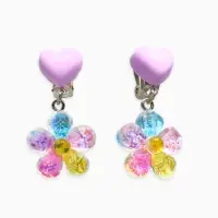 Серьги-клипсы детские Выбражулька &laquo;Цветок&raquo;, сияющие, цветные