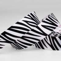Лента репсовая &laquo;Зебра&raquo;, 25 мм, 23 &plusmn; 1 м, цвет белый/чёрный
