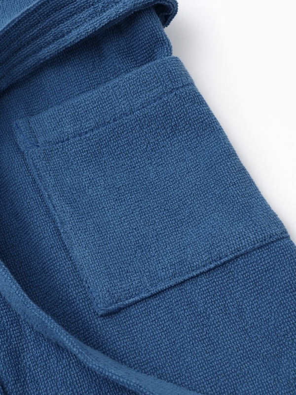 Халат детский Экономь и Я, цв. синий, р-р 30, 100% хл, 340 г/м2