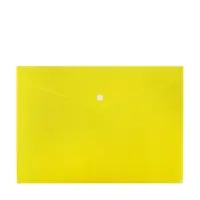Папка-конверт на кнопке, А4, 180 мкм, "Цветной", МИКС