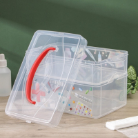 Контейнер универсальный Multi box, 2 секции, с ручкой и декором, рисунок МИКС Контейнер универсальный Multi box, 2 секции, с ручкой и декором, рисунок МИКС