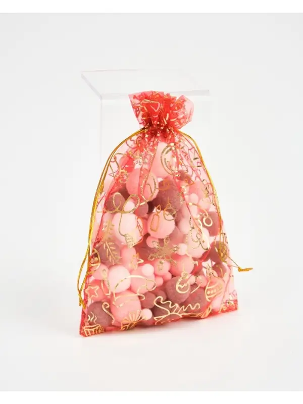 Мешочек подарочный органза &laquo;С Новым годом!&raquo;, 16 &times; 24 см