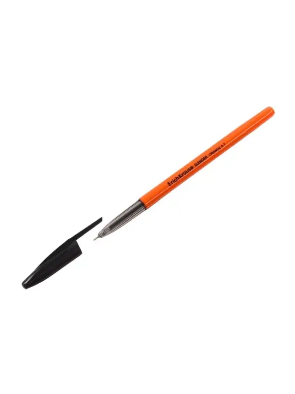 Ручка шариковая ErichKrause Slender Stick Orange, Super Glide, 0.7 мм, чёрная