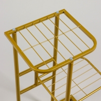 Подставка для цветов Greengo, 3 полки, 43 &times; 22 &times; 57 см, напольная, металл, цвет золотой