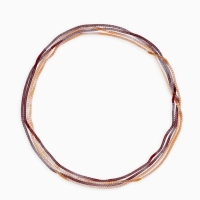 Бусы 2 нити &laquo;Трансформер&raquo; (несколько способов носки), цвет красно-золотой, 118 см