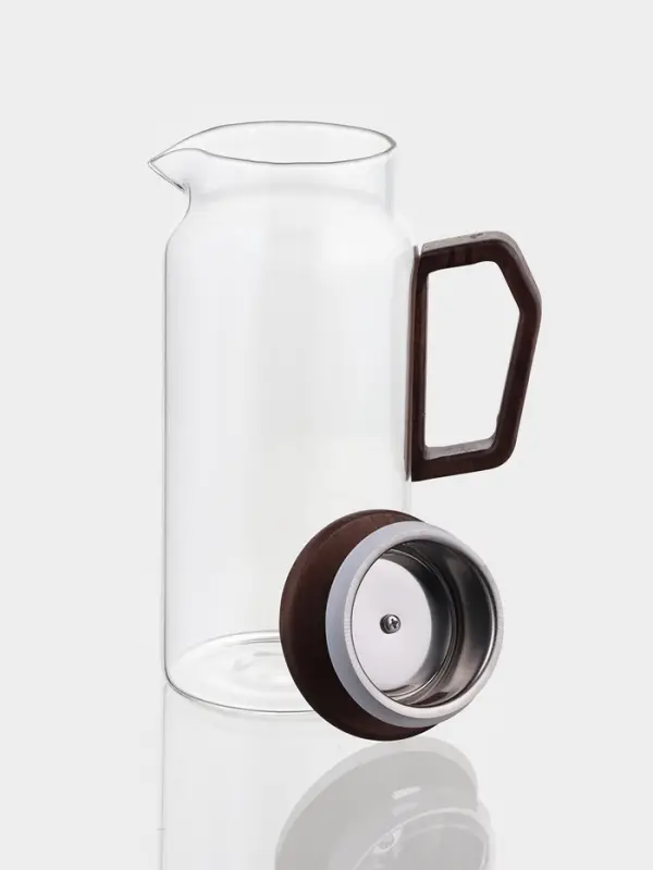 Кувшин стеклянный "Акация", крышка-сито, 1000 мл, 15х10х22