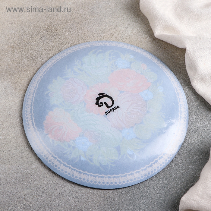 Набор тарелок стеклянных Доляна &laquo;Народные мотивы&raquo;, 19 предметов: 6 десертных тарелок, 6 обеденных тарелок, 6 мисок, салатник