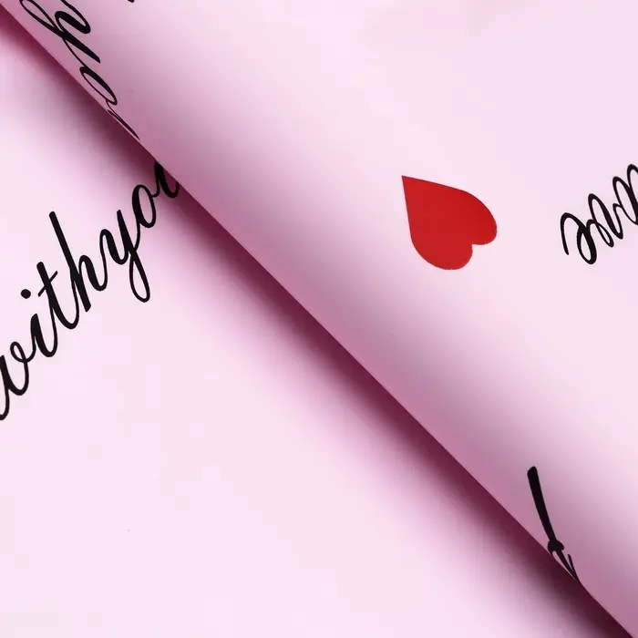 Пленка для цветов матовая, &laquo;Цветы с каймой&raquo;, 58&times;58 см, сиреневый