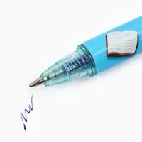 Ручка пластик пиши-стирай автоматическая "Учусь на 5+", синяя паста 0,7 мм