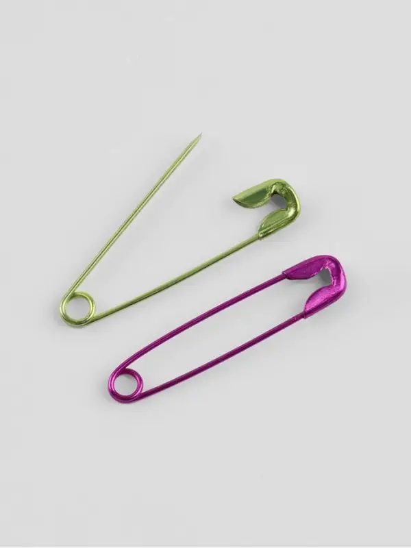 Булавки английские, 22 мм, 50 шт., разноцветные