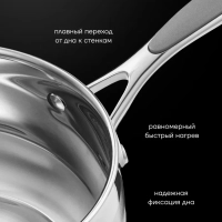 Набор кастрюль Mela из нержавеющей стали 6 предметов