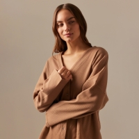 Костюм домашний женский (рубашка и брюки) SL HOME р. XL, кофейный Костюм домашний женский (рубашка и брюки) SL HOME р. XL, кофейный