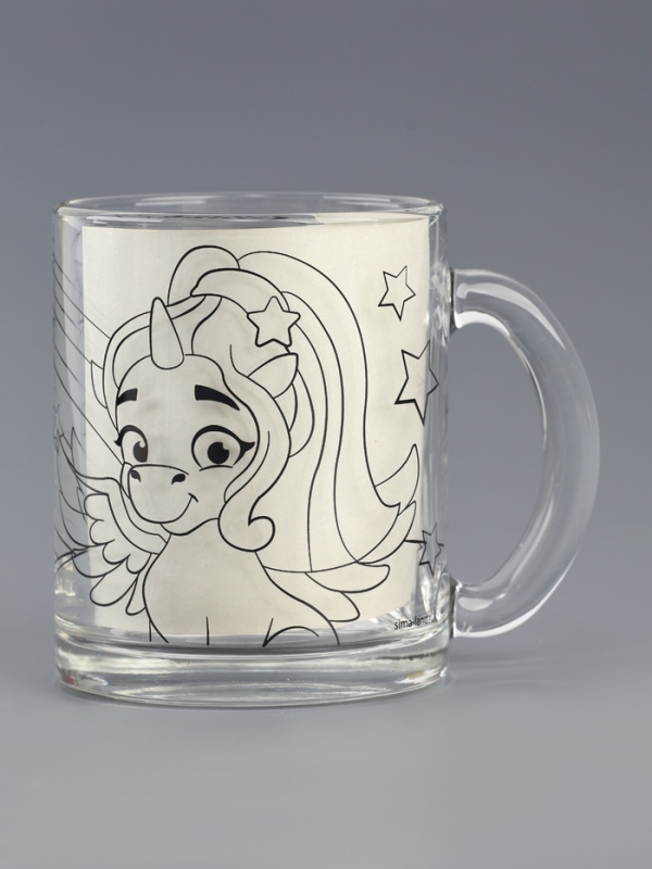 Роспись стеклянной кружки красками "Самой милой" Единорожка