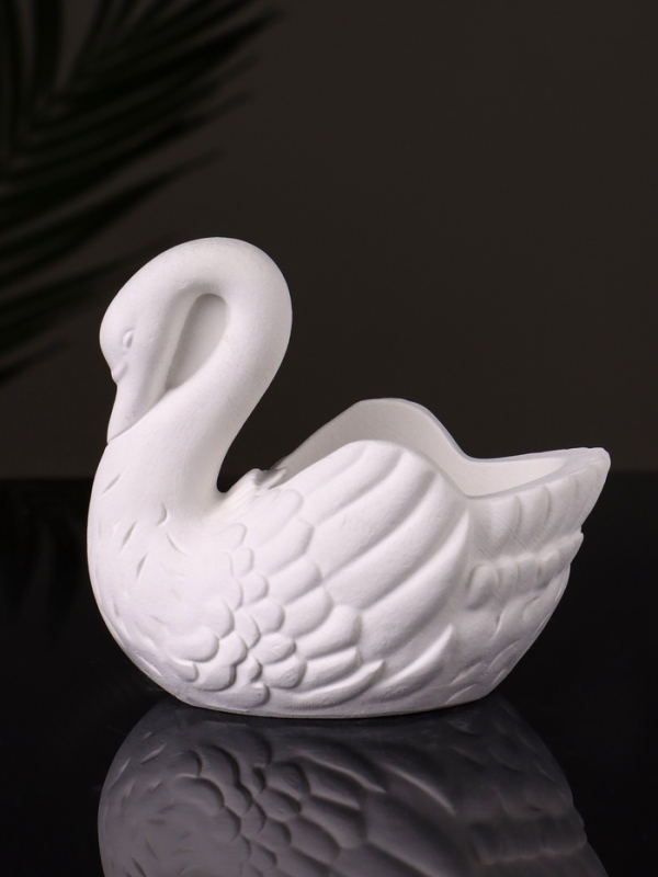 Кашпо "Лебедь" 9х10х6 см, натуральный