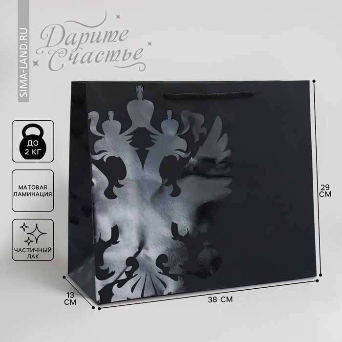 Пакет подарочный, упаковка, &laquo;Россия&raquo;, L 38 х 29 х 13 см