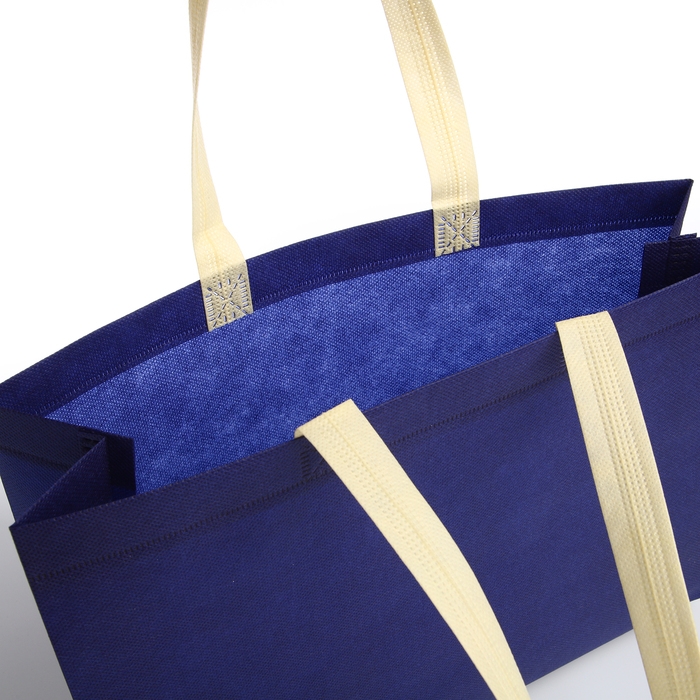 Сумка хозяйственная без застёжки, цвет синий Сумка хозяйственная без застёжки, цвет синий