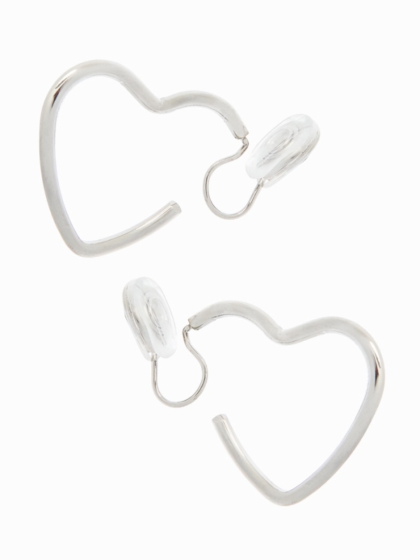 Клипсы &laquo;Тренд&raquo; сердце, цвет серебро