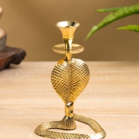 Подсвечник &laquo;Золотая кобра&raquo;, латунь, 8.5&times;11&times;12.5 см