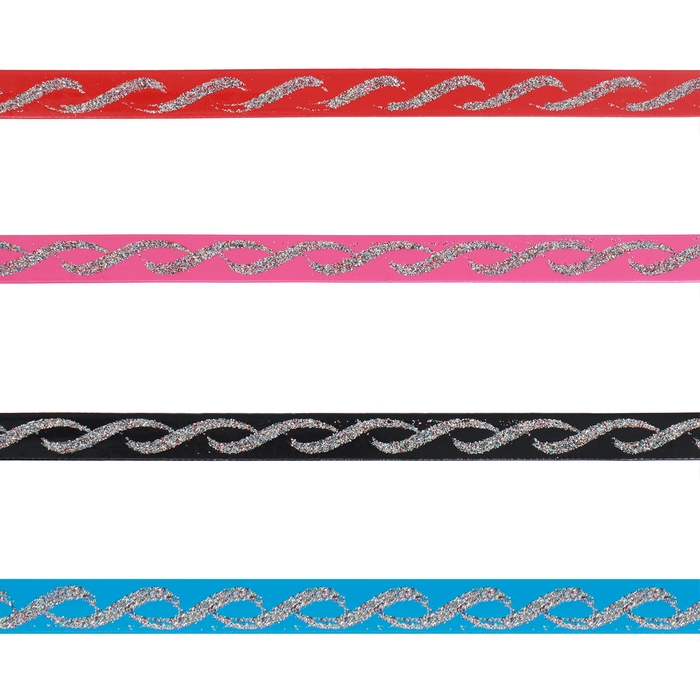 Ошейник из искусственной кожи "Бесконечность" с блестками, 30 х 1 см, микс цветов