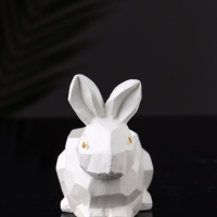 Подсвечник "Заяц геометрический" 8х7х5 см, белый