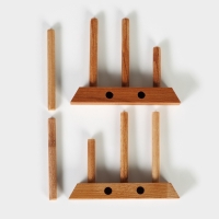 Подставка - сушилка деревянная для разделочных досок и посуды Adelica, 13&times;17&times;13 см, пропитано минеральным маслом, бук