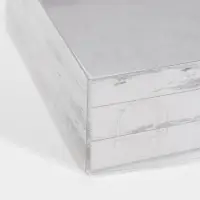 Кондитерская упаковка, коробка для макарун с пластиковой крышкой, Just for you, 12 х 12 х 3.5 см