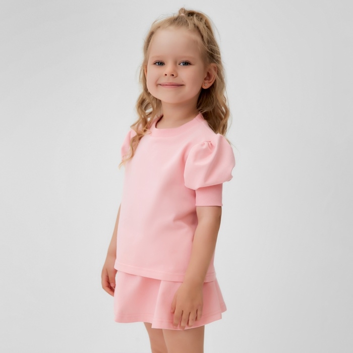 Комплект для девочки (свитшот и юбка) MINAKU, цвет розовый, рост 104 см
