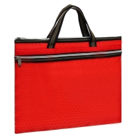 Портфель с 1 отделением Calligrata А4, текстиль на молнии с ручками, с карманом, красный Портфель с 1 отделением Calligrata А4, текстиль на молнии с ручками, с карманом, красный