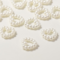 Бусина из пластика «Сердце», 12×12 мм, набор 50 шт., цвет белый Бусина из пластика «Сердце», 12×12 мм, набор 50 шт., цвет белый