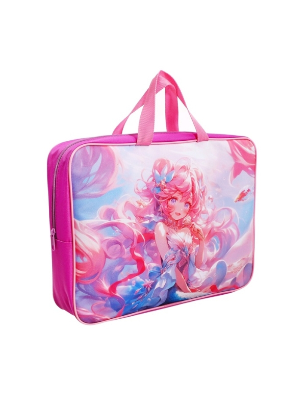 Папка с ручками текстильная А4, 360&times;245&times;70 мм, Calligrata TOP &laquo;Подводная сказка&raquo;