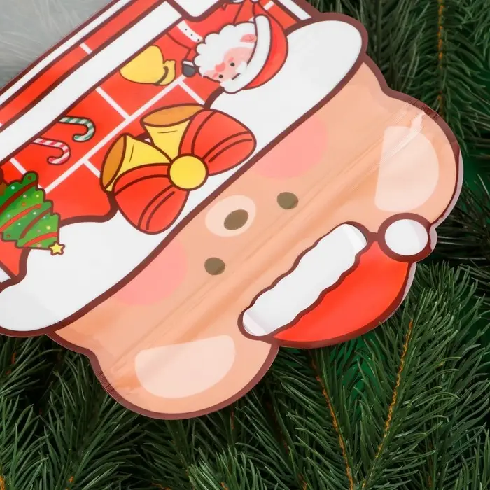 Пакет подарочный, &laquo;Камин&raquo;, с zip - lock застежкой, 20&times;27+6.5 см