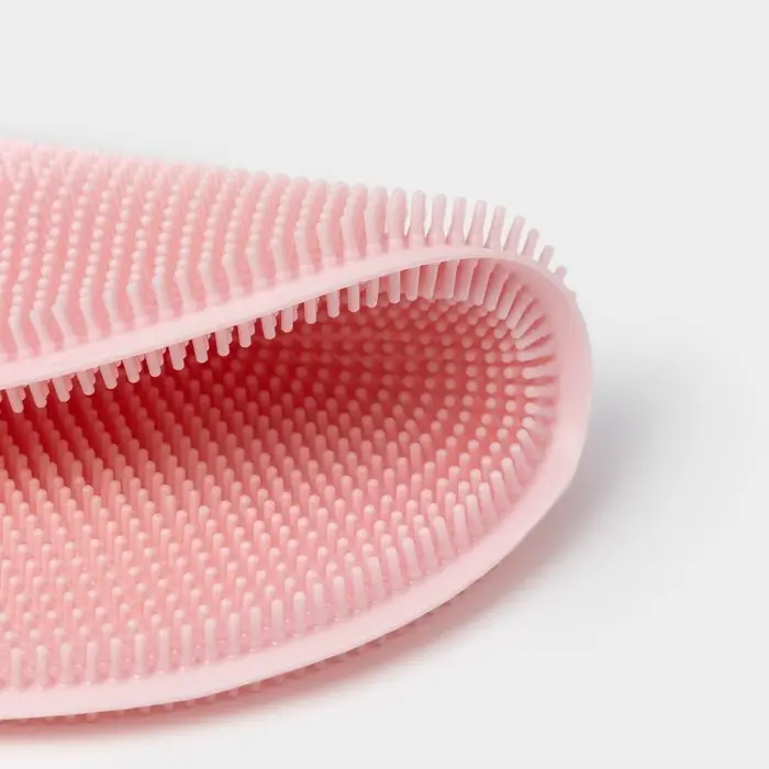 Губка для посуды Доляна, 11&times;11&times;1 см, силиконовая, МИКС