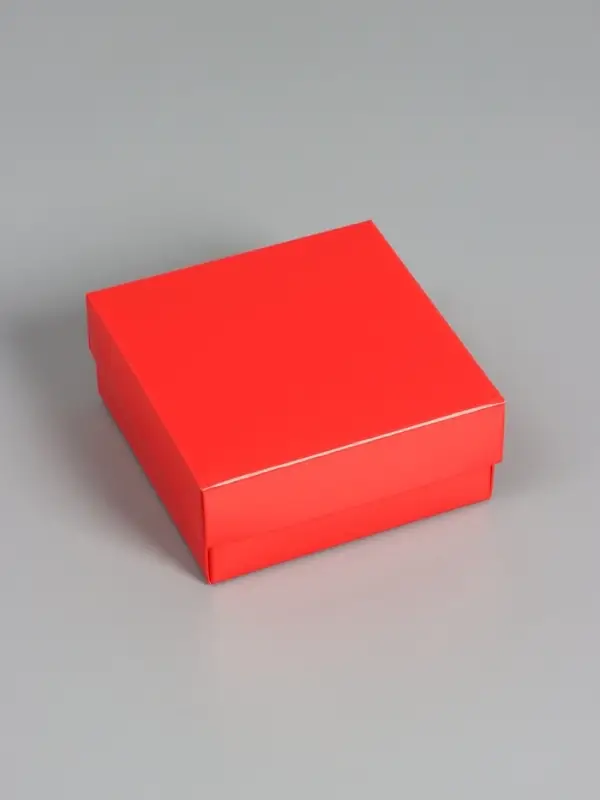 Коробка складная, крышка-дно, красная, 12 х 12 х 5 см