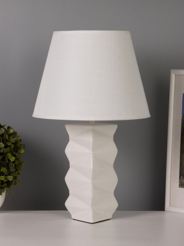 Лампа настольная "Мозайка" 40Вт Е14 белый 24х24х38см