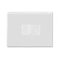 Папка-конверт на ZIP молнии А4, 150 мкм, Calligrata, карман для визитки, белая молния