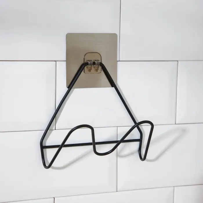 Держатель для крышек и разделочных досок Доляна, 16&times;8&times;14,6 см, на липучке, цвет чёрный